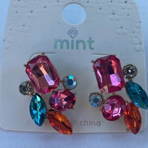Mint Colorful Gemstone Earrings